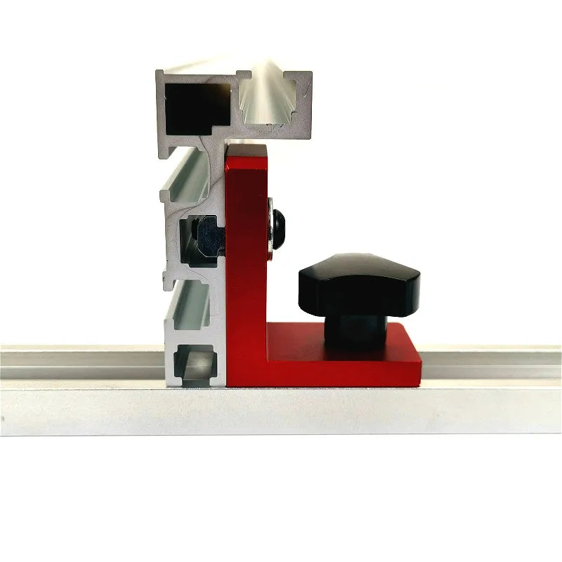 Butée coulissante T-Track – 600 mm / 800 mm – Profilé aluminium pour établi de menuiseries