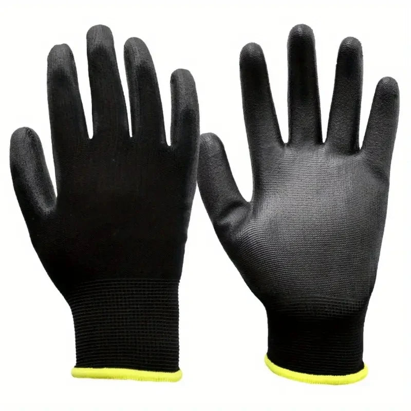 Lot de 12 paires de gants de travail – Antidérapants, résistants à l’usure, antistatiques