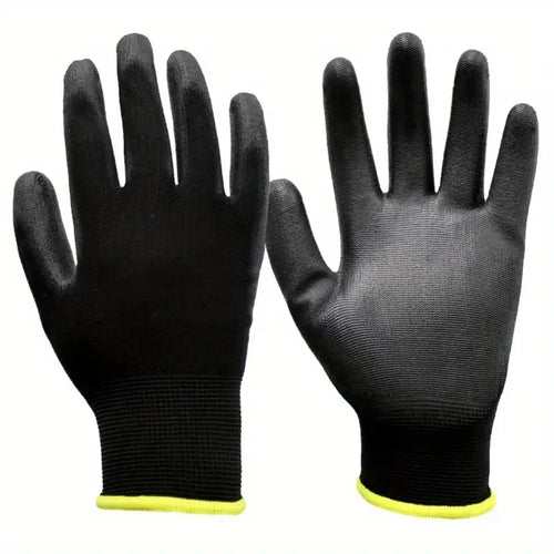 Lot de 12 paires de gants de travail – Antidérapants, résistants à l’usure, antistatiques