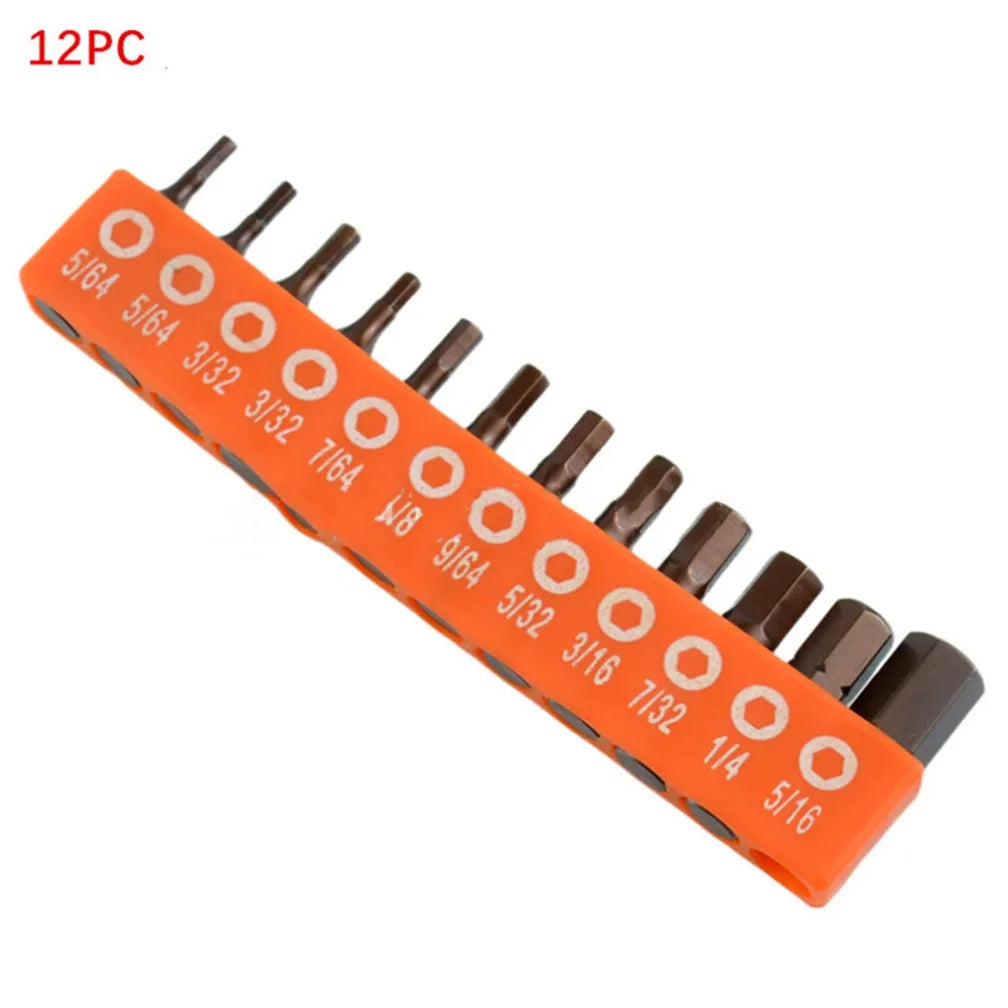 Jeu de 12 ou 24 embouts de tournevis hexagonaux – 25 mm, acier allié, magnétique