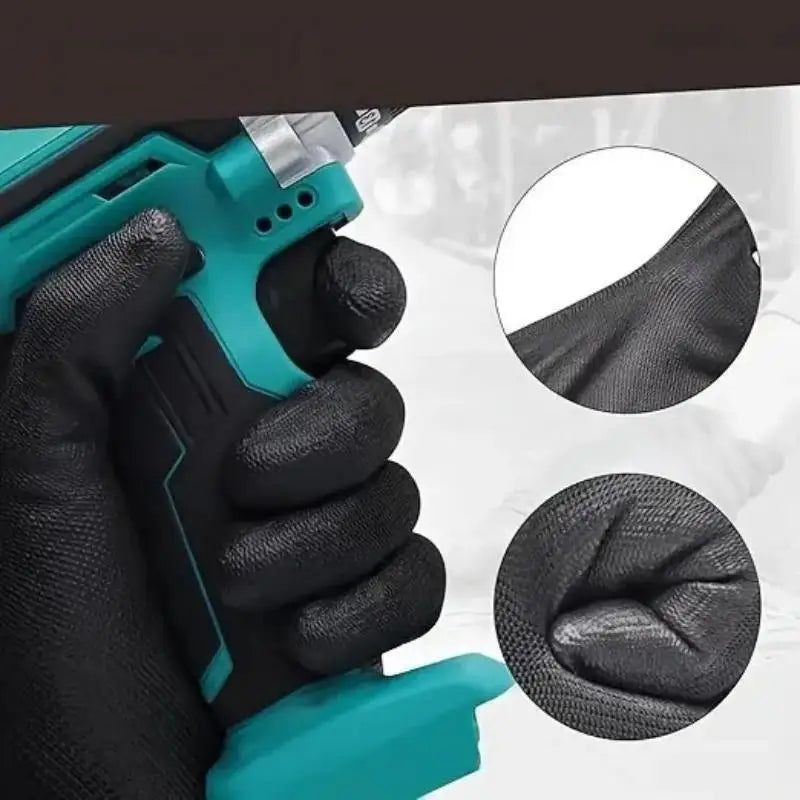 Lot de 12 paires de gants de travail – Antidérapants, résistants à l’usure, antistatiques